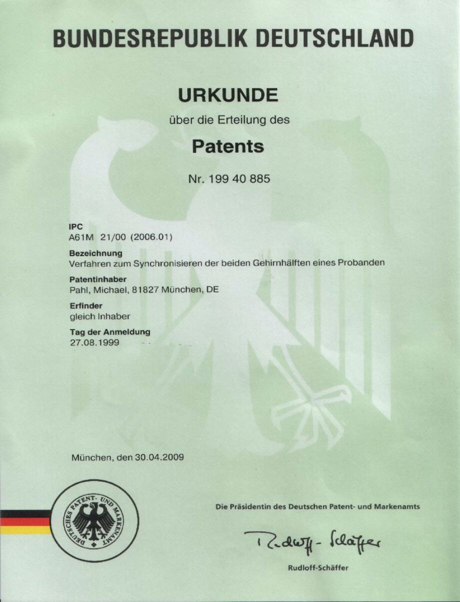 Patentschrift HoloSync3D